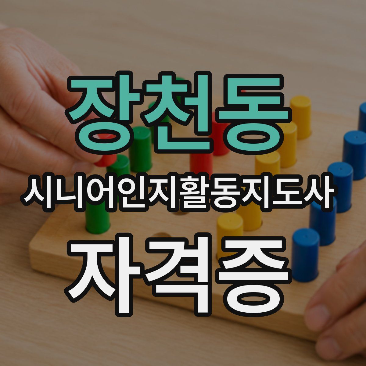 장천동 시니어인지활동지도사 자격증