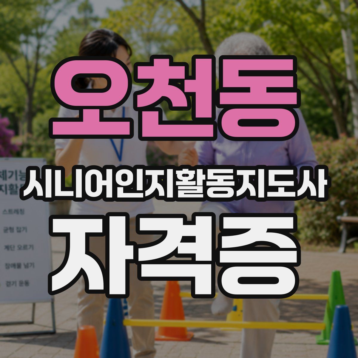 오천동 시니어인지활동지도사 자격증