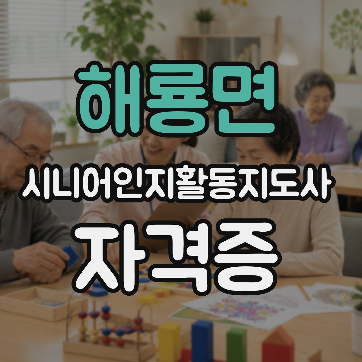 해룡면 시니어인지활동지도사 자격증 관련 기관과 과정 살펴보기