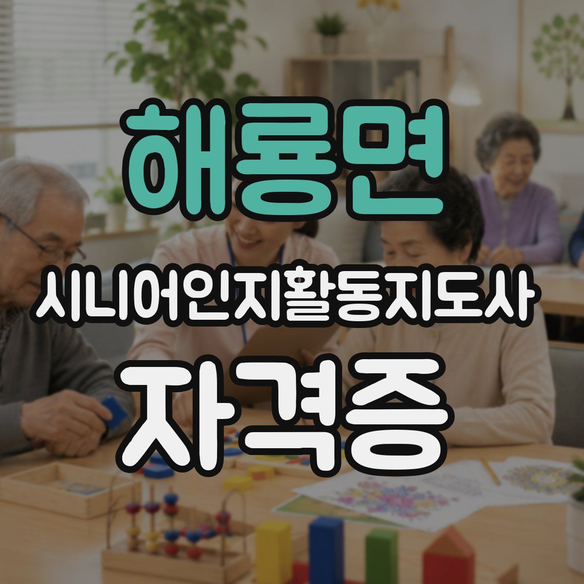 해룡면 시니어인지활동지도사 자격증