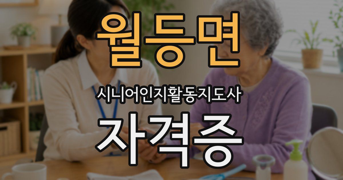 월등면 시니어인지활동지도사 자격증
