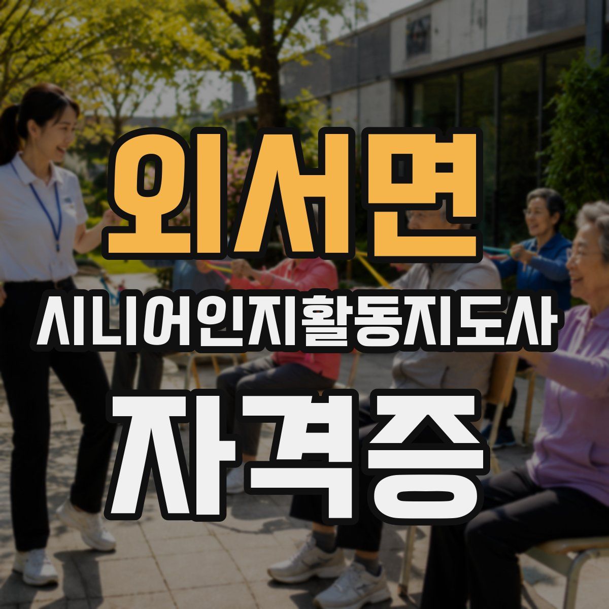 외서면 시니어인지활동지도사 자격증