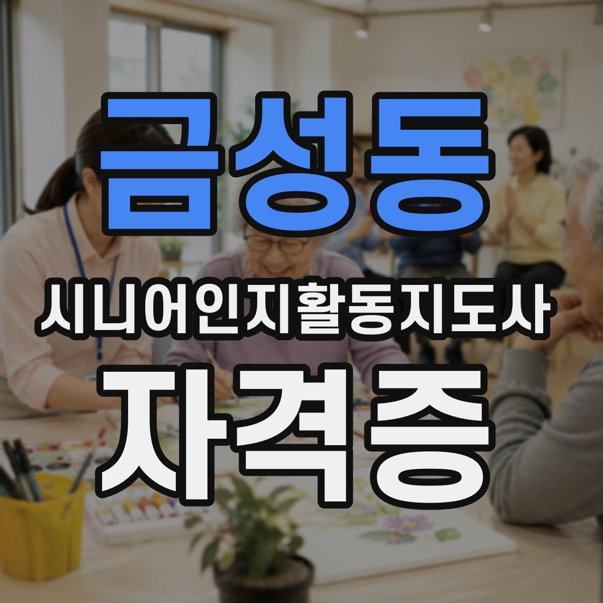 금성동 시니어인지활동지도사 자격증
