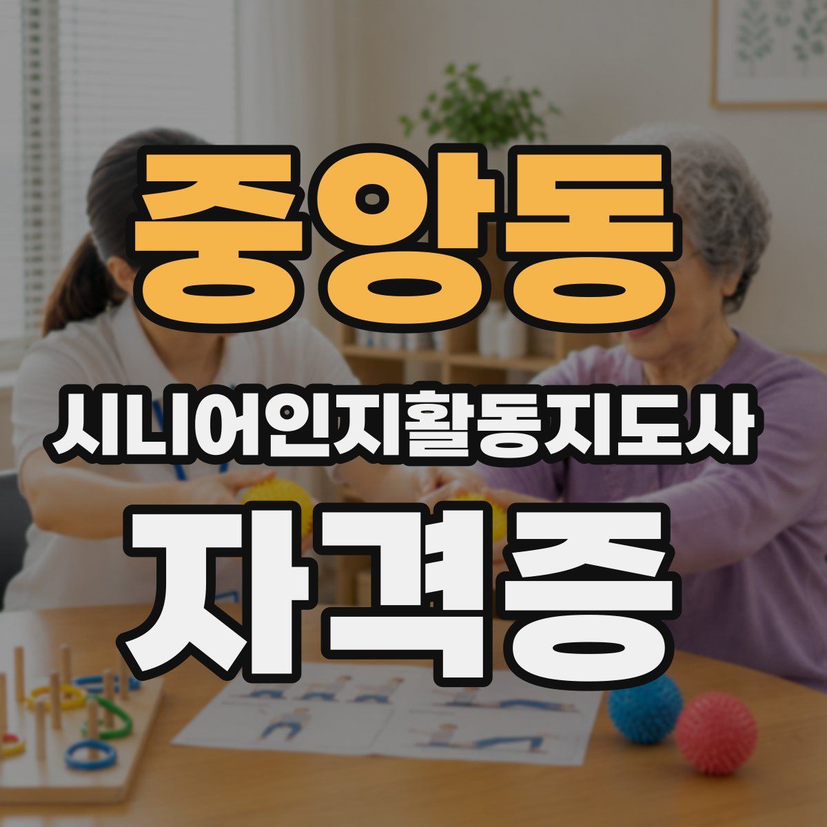 중앙동 시니어인지활동지도사 자격증
