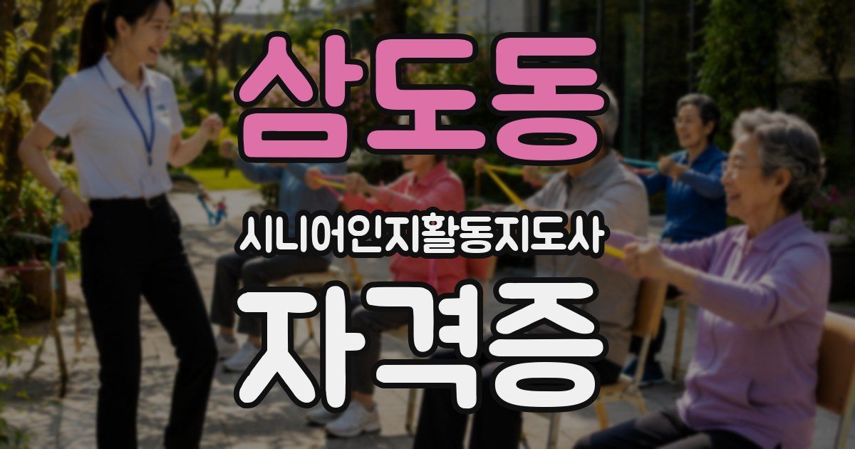 삼도동 시니어인지활동지도사 자격증