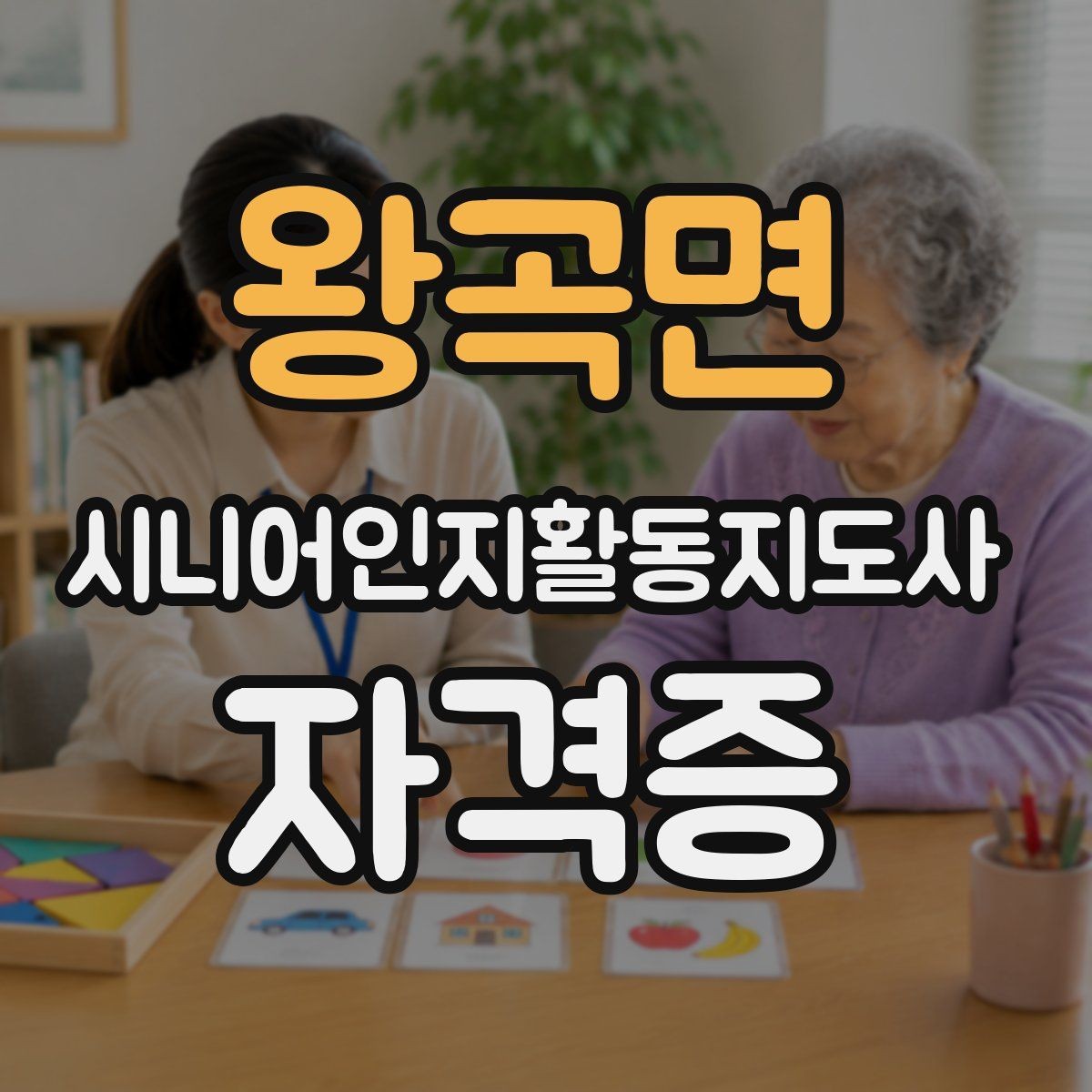 왕곡면 시니어인지활동지도사 자격증 준비 후 활용까지 이어지는 과정
