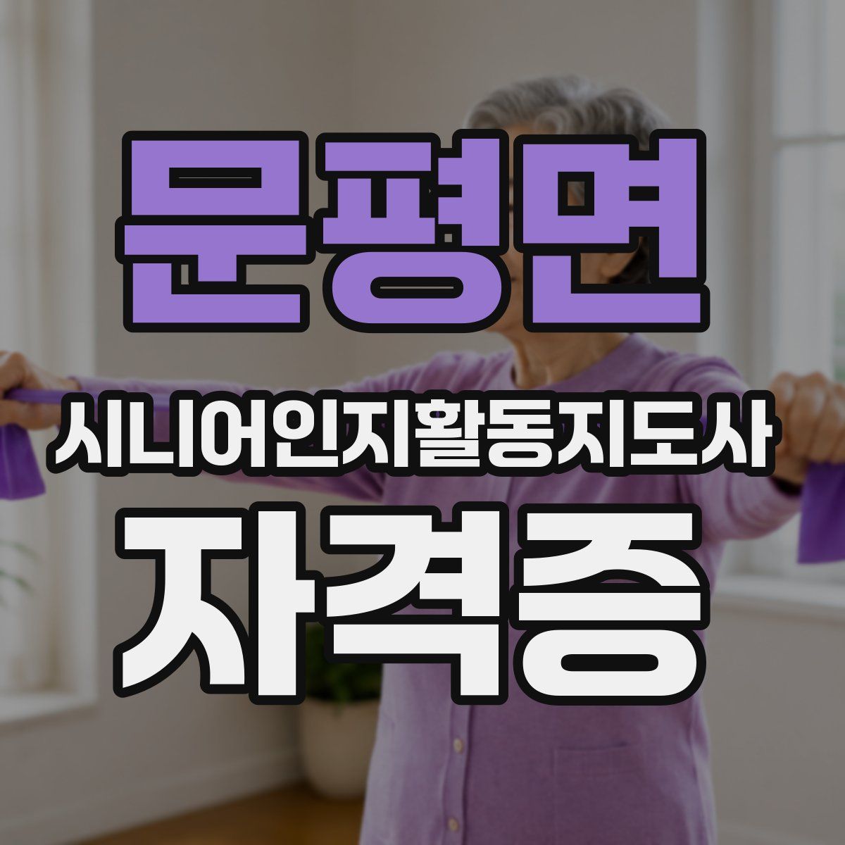 문평면 시니어인지활동지도사 자격증