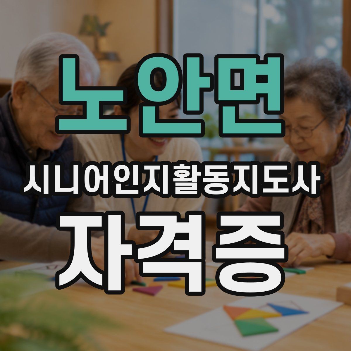 노안면 시니어인지활동지도사 자격증 등록 과정과 확인 사항