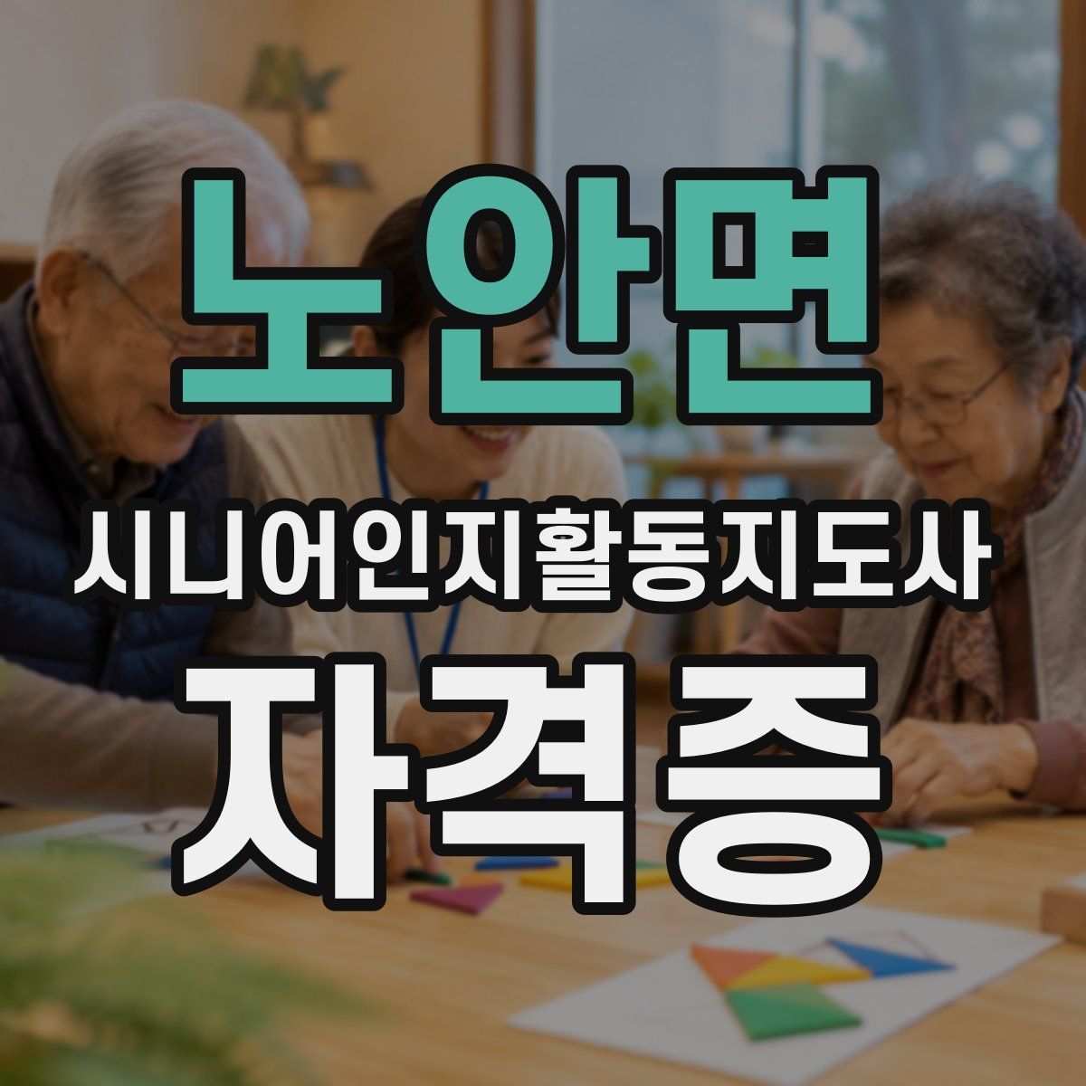 노안면 시니어인지활동지도사 자격증