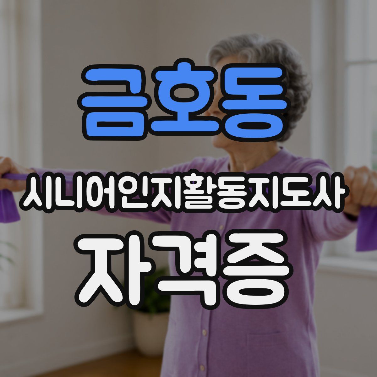 금호동 시니어인지활동지도사 자격증