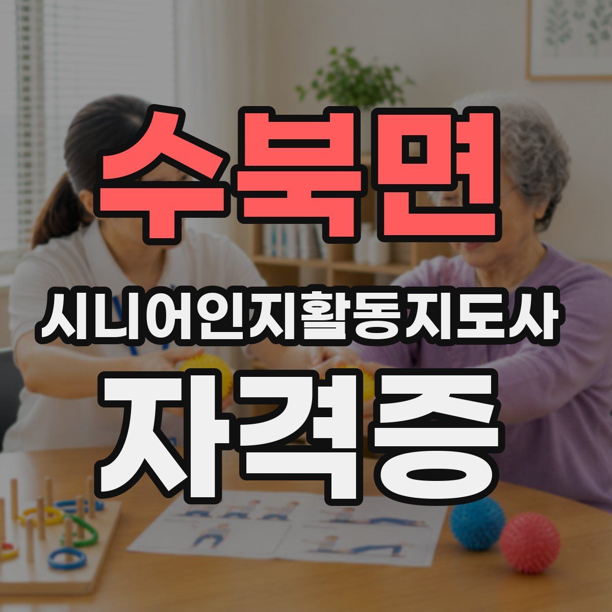 수북면 시니어인지활동지도사 자격증