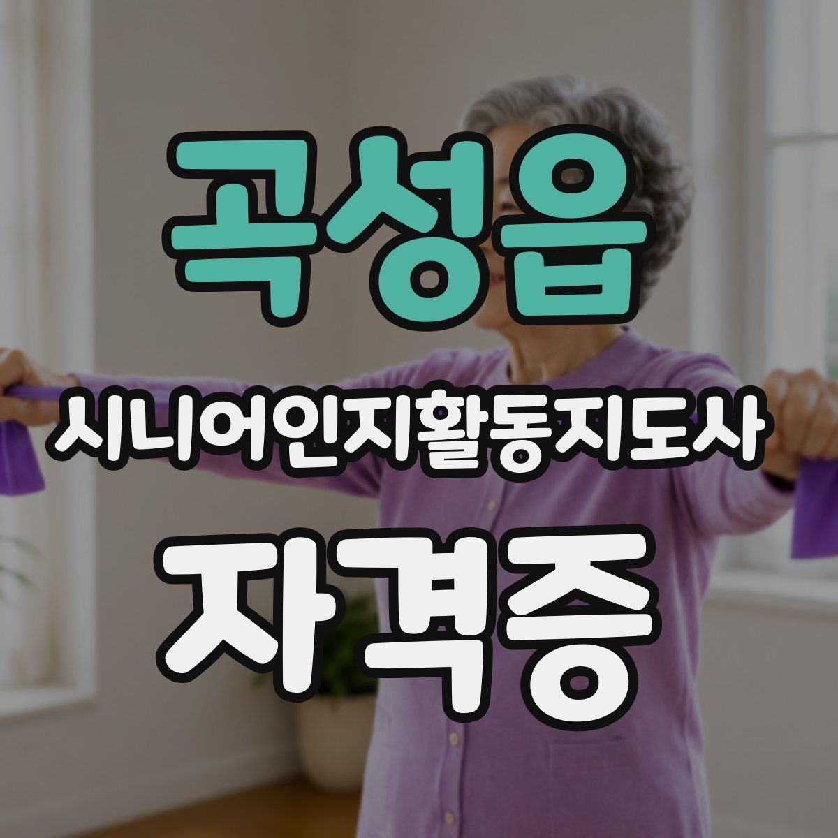 곡성읍 시니어인지활동지도사 자격증