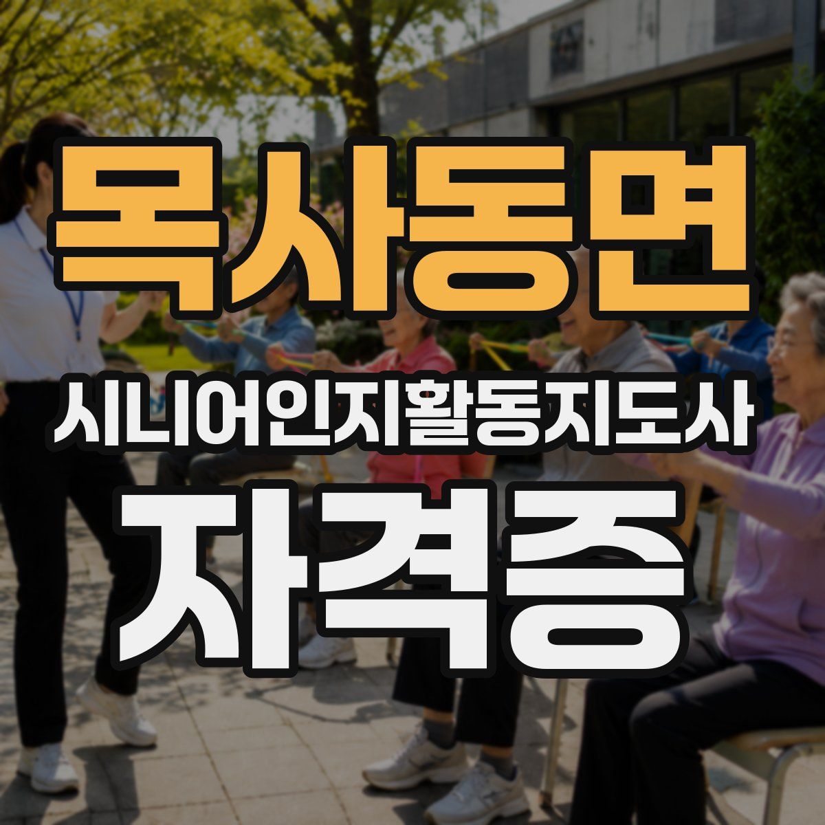 목사동면 시니어인지활동지도사 자격증