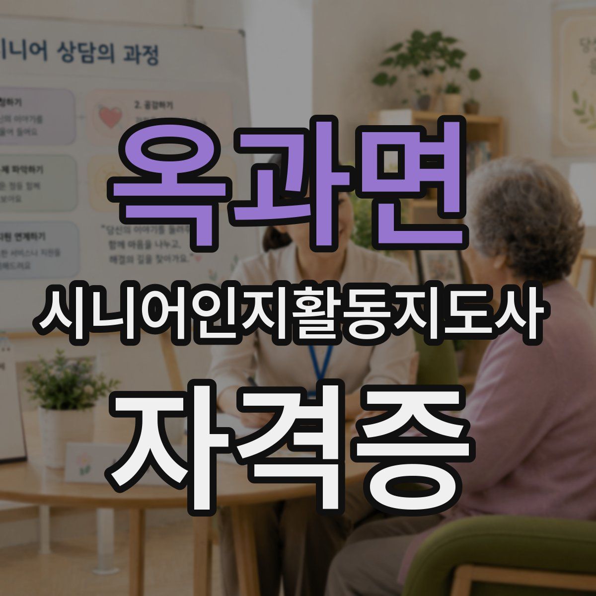 옥과면 시니어인지활동지도사 자격증
