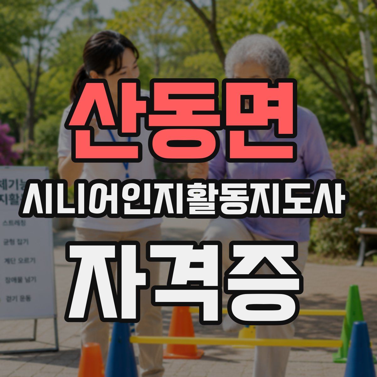 산동면 시니어인지활동지도사 자격증