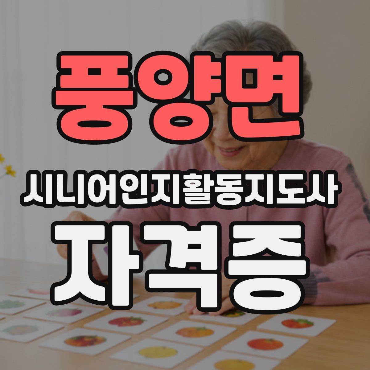 풍양면 시니어인지활동지도사 자격증
