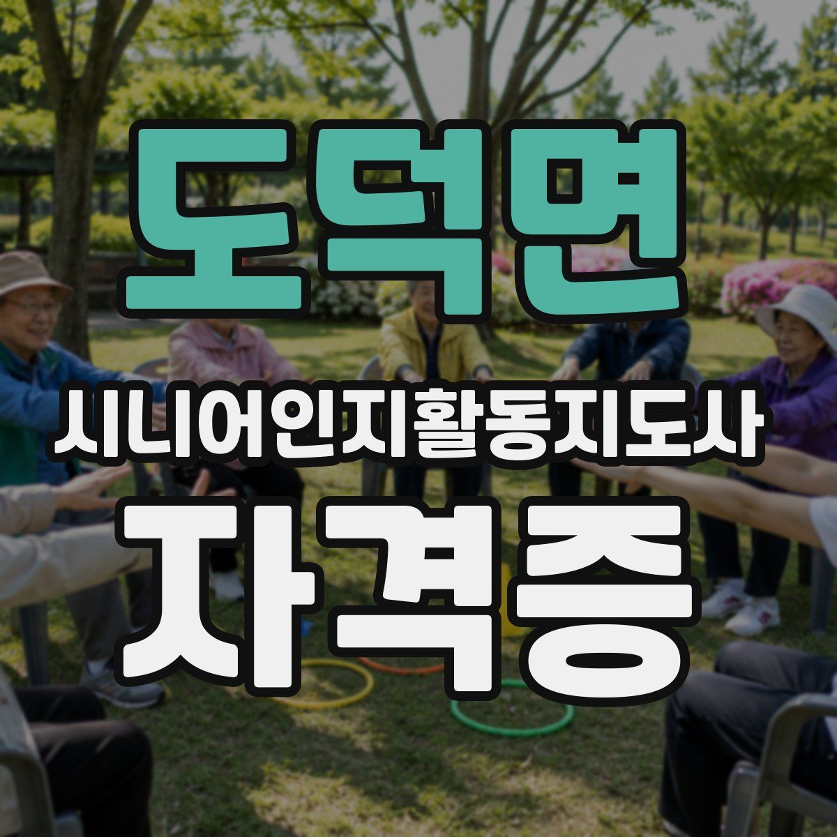 도덕면 시니어인지활동지도사 자격증