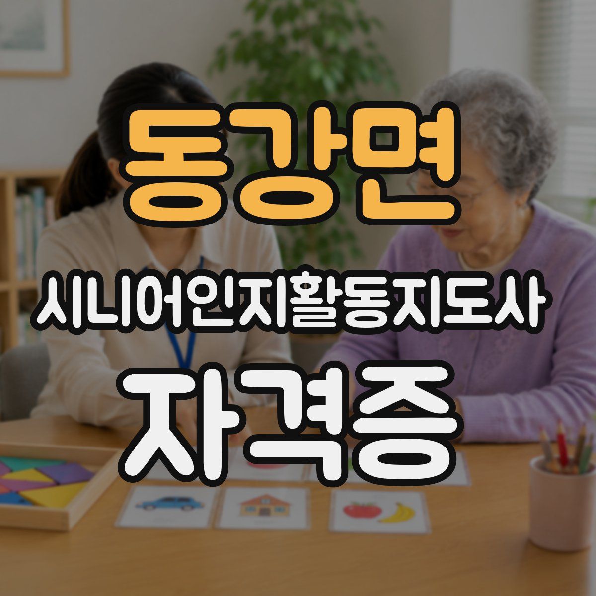 동강면 시니어인지활동지도사 자격증