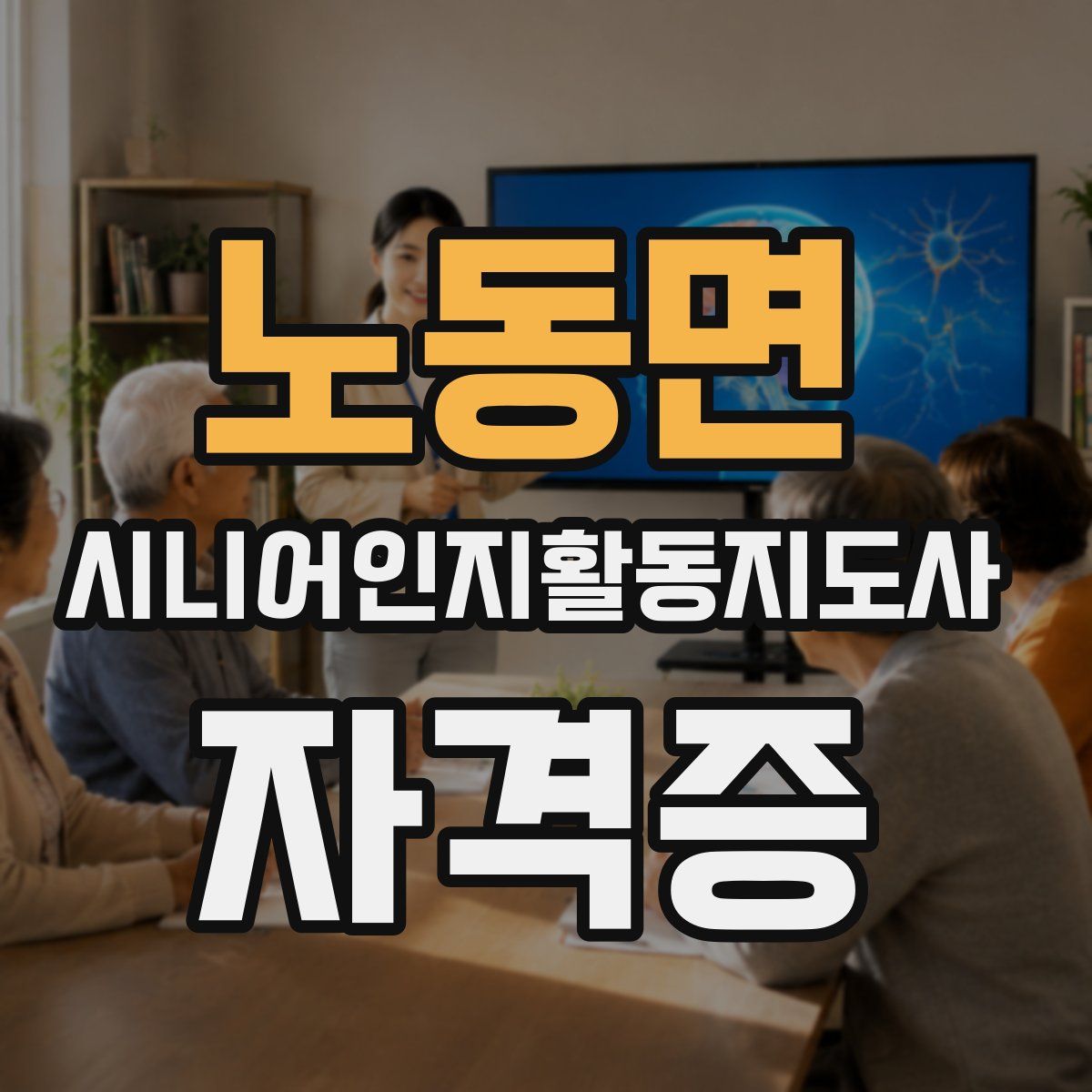 노동면 시니어인지활동지도사 자격증