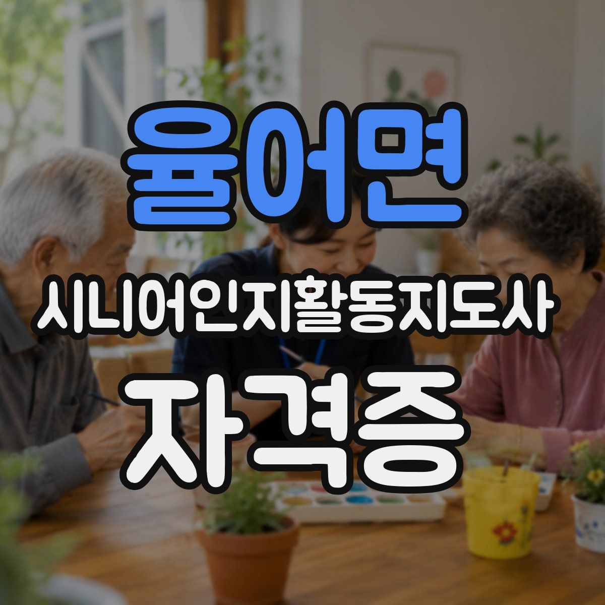 율어면 시니어인지활동지도사 자격증