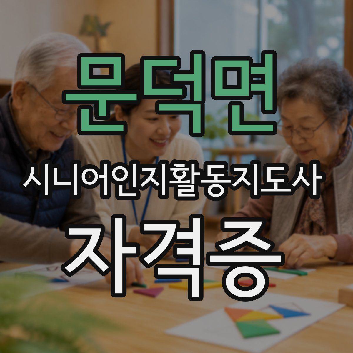 문덕면 시니어인지활동지도사 자격증