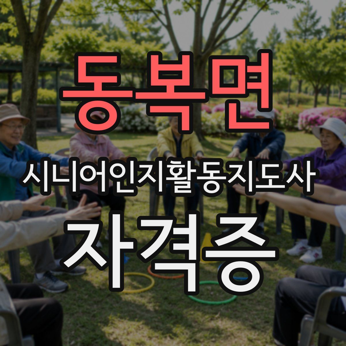 동복면 시니어인지활동지도사 자격증