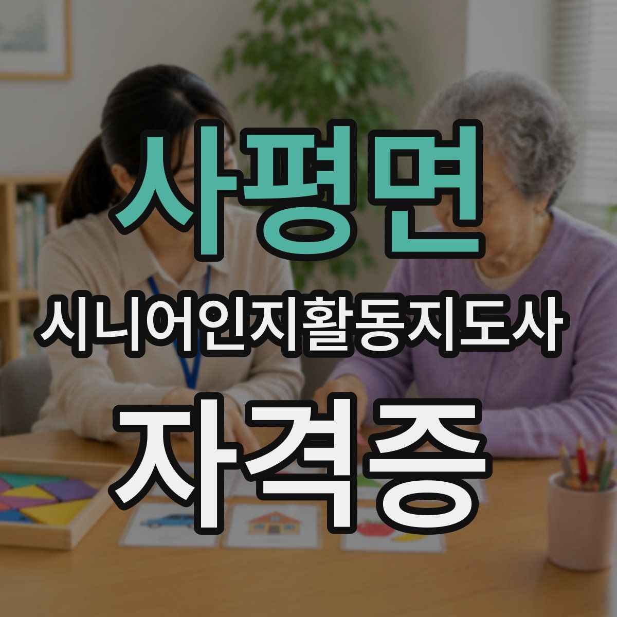 사평면 시니어인지활동지도사 자격증