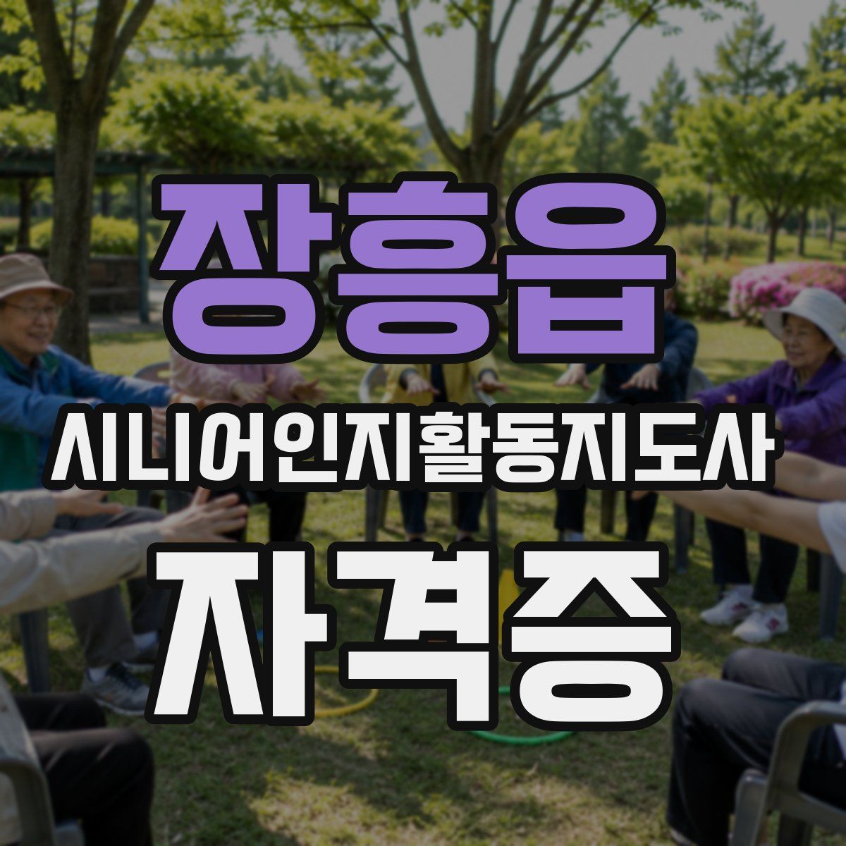 장흥읍 시니어인지활동지도사 자격증