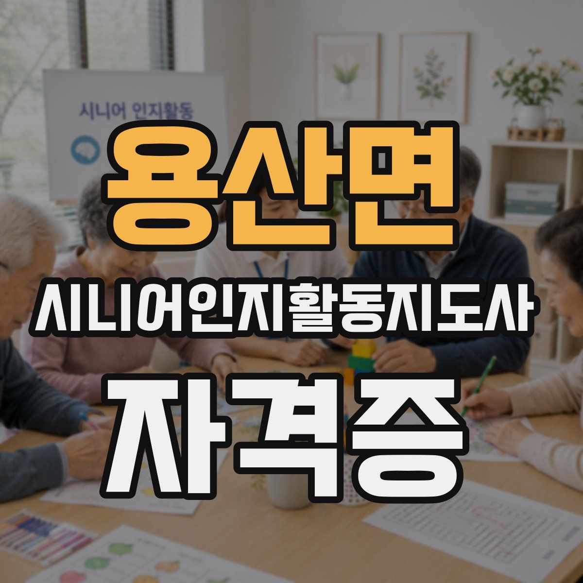 용산면 시니어인지활동지도사 자격증