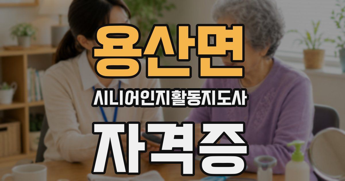 용산면 시니어인지활동지도사 자격증