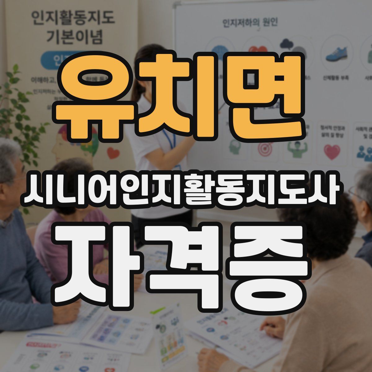유치면 시니어인지활동지도사 자격증