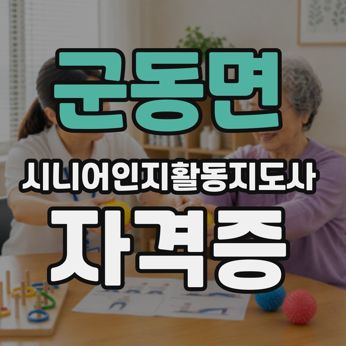 군동면 시니어인지활동지도사 자격증
