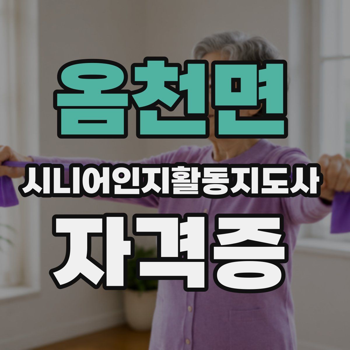 옴천면 시니어인지활동지도사 자격증