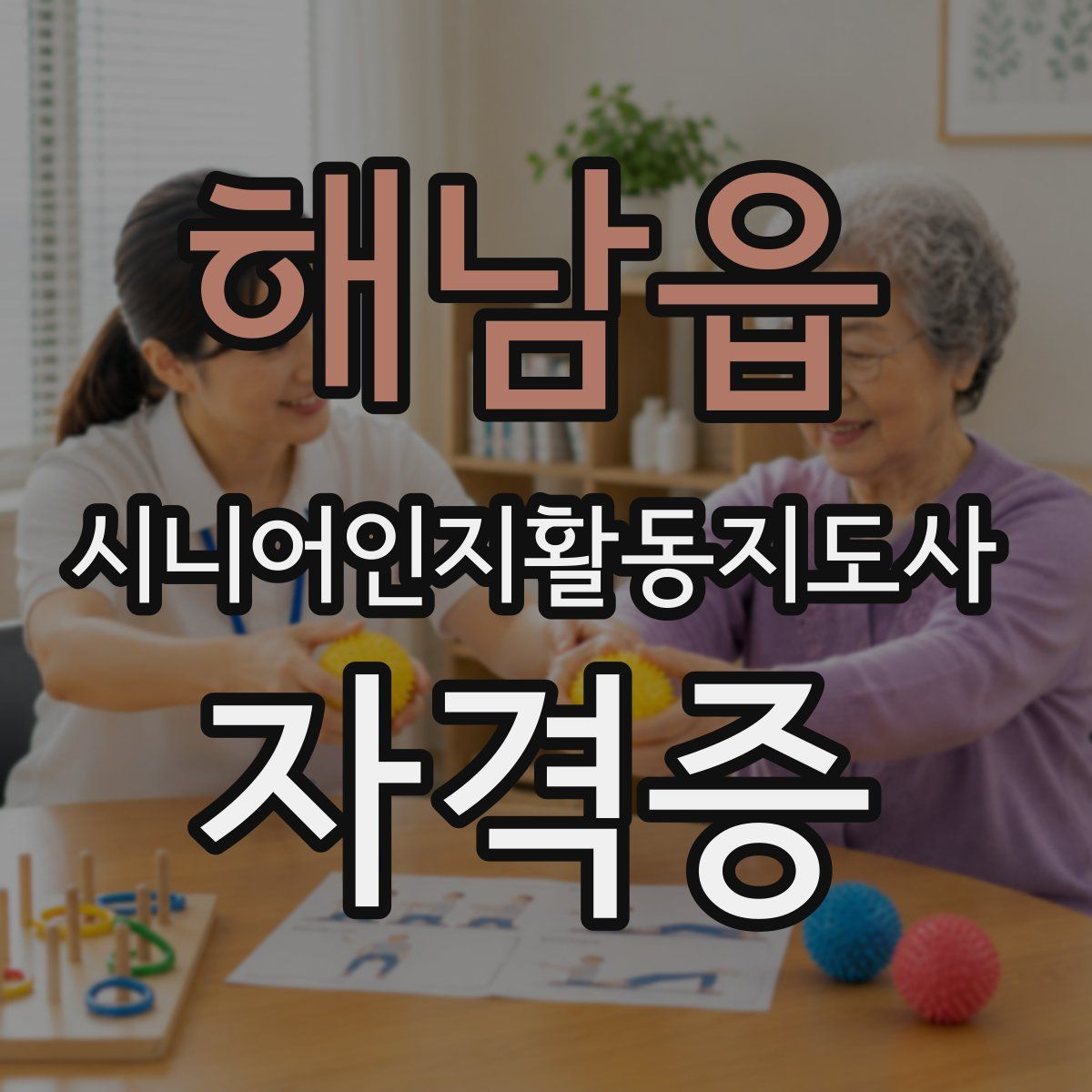 해남읍 시니어인지활동지도사 자격증
