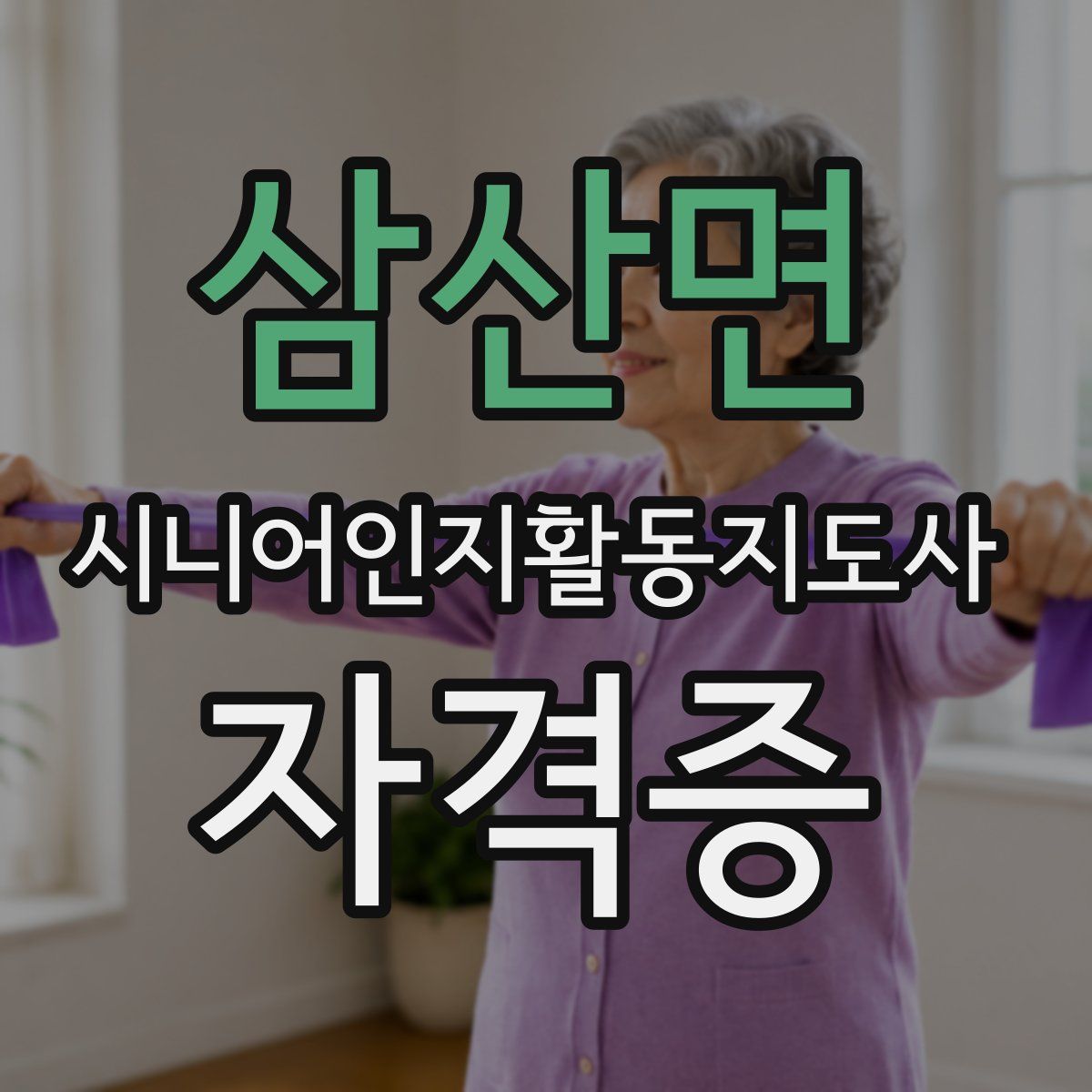 삼산면 시니어인지활동지도사 자격증