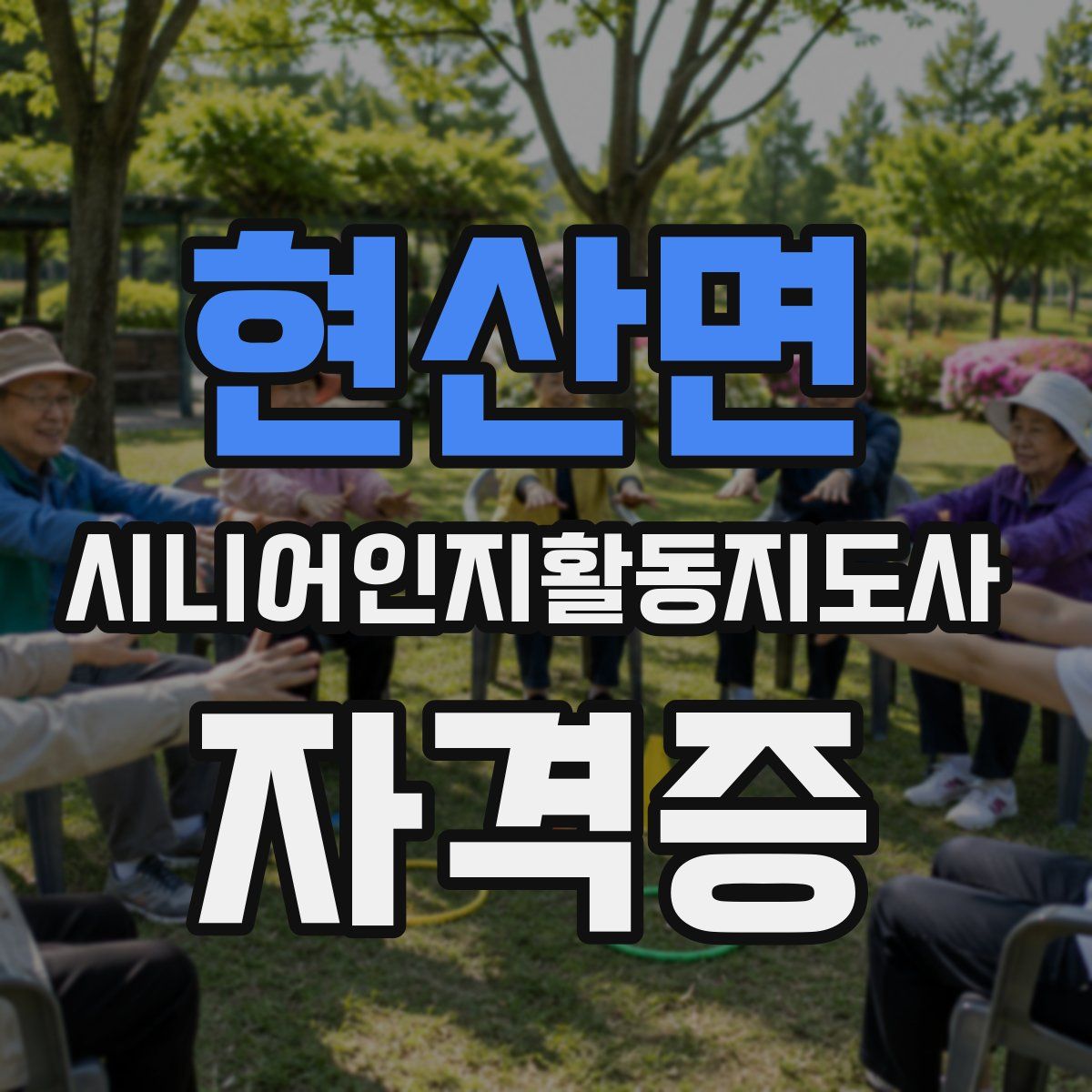 현산면 시니어인지활동지도사 자격증
