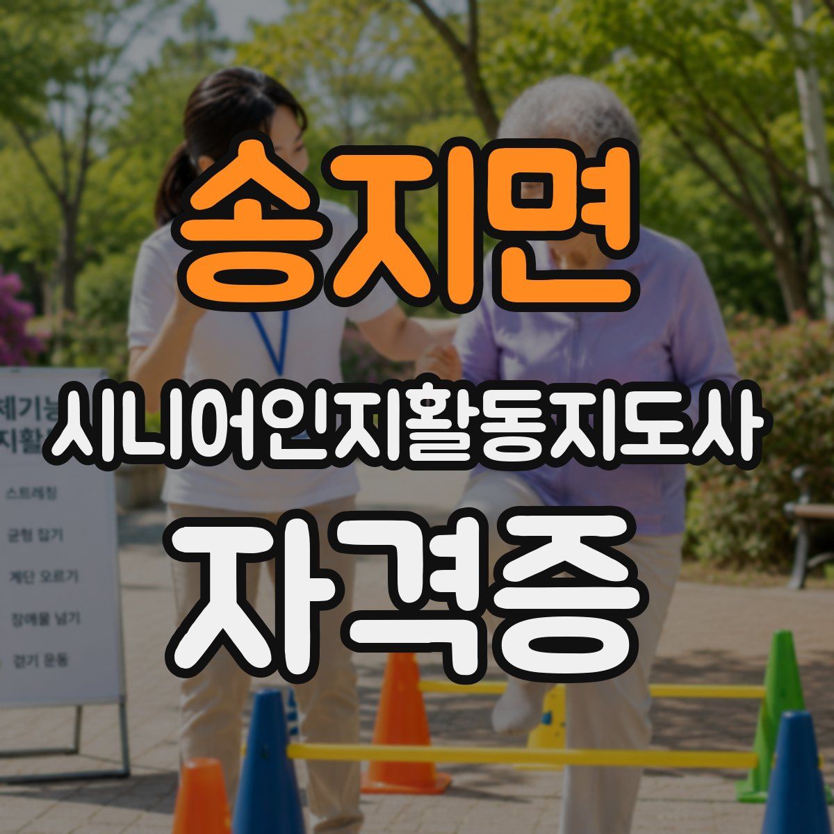송지면 시니어인지활동지도사 자격증