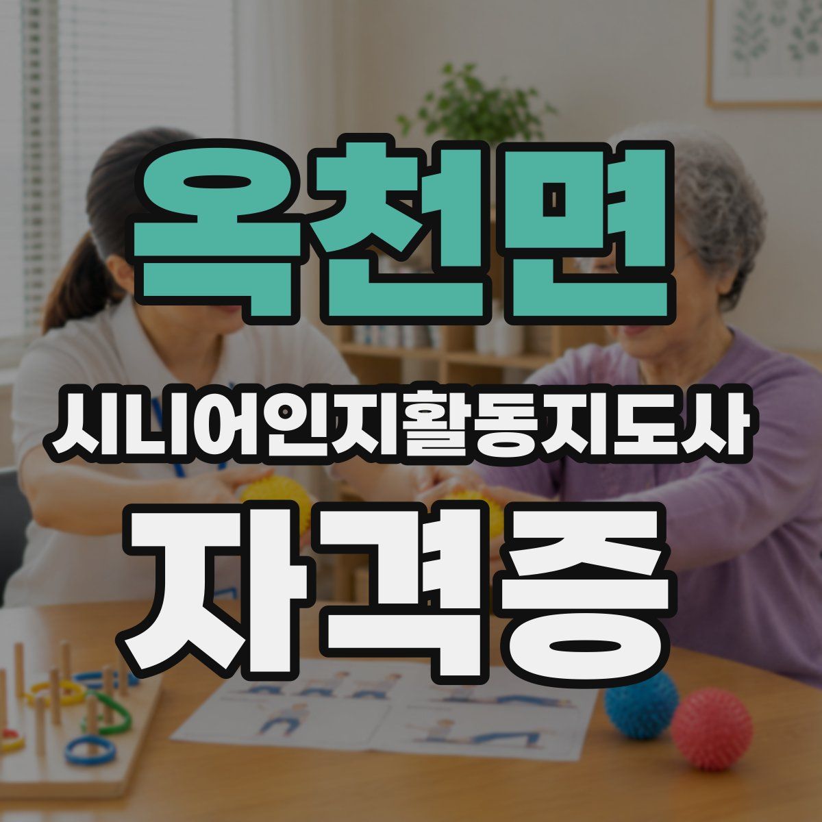 옥천면 시니어인지활동지도사 자격증