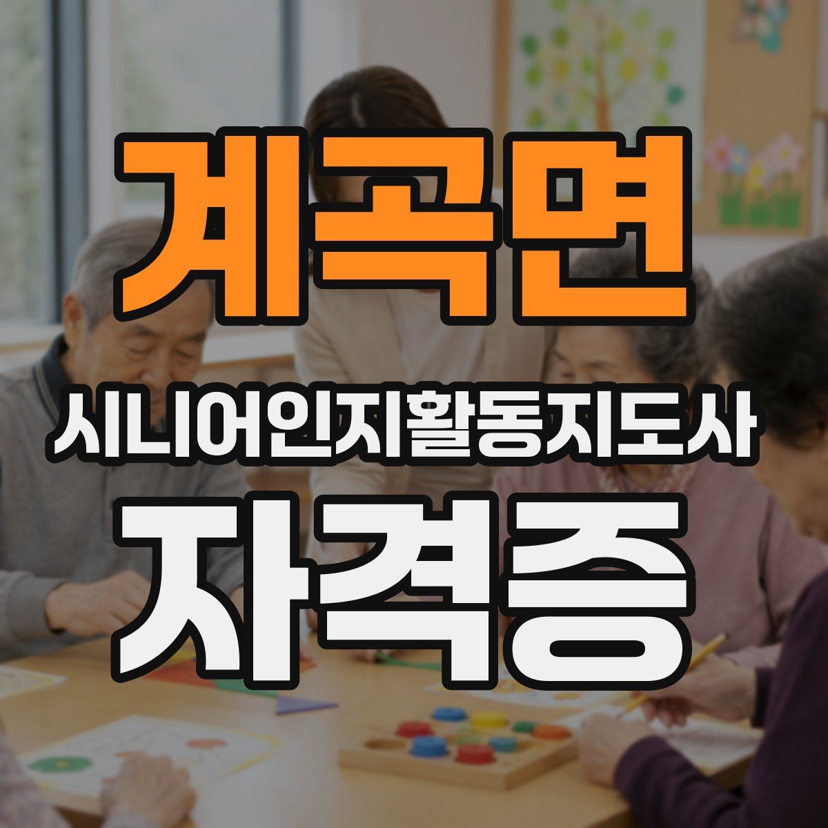 계곡면 시니어인지활동지도사 자격증