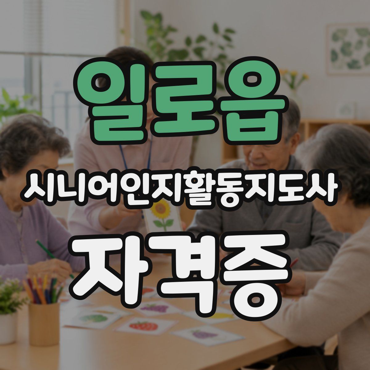 일로읍 시니어인지활동지도사 자격증