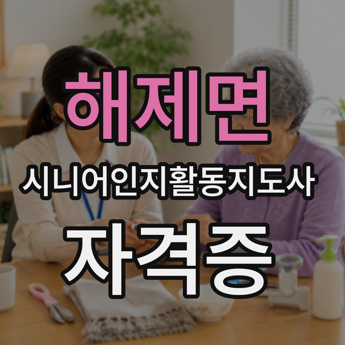 해제면 시니어인지활동지도사 자격증
