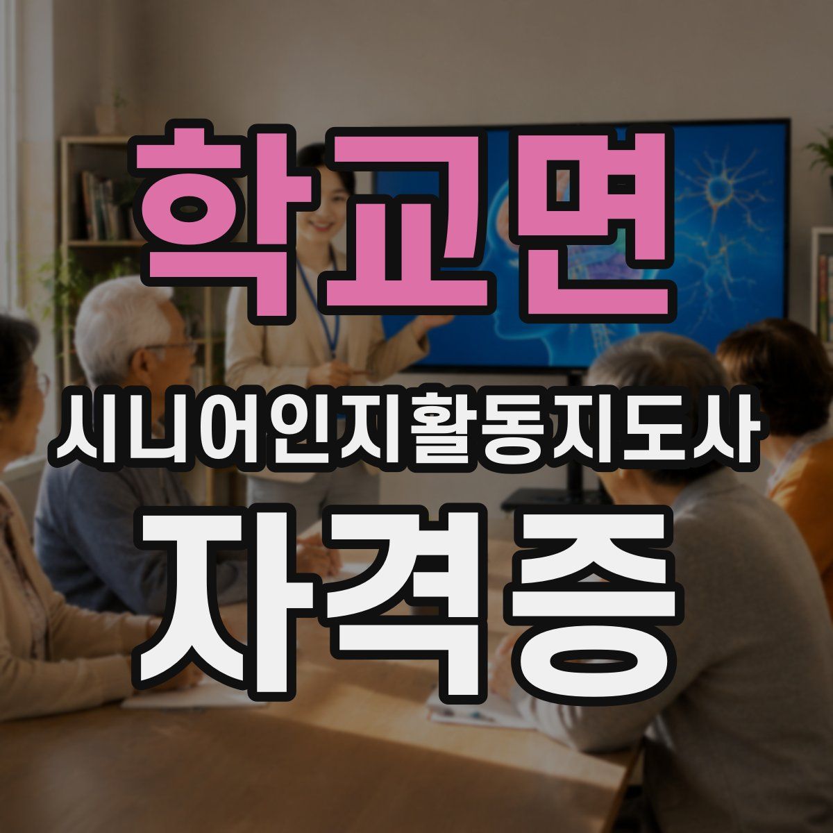 학교면 시니어인지활동지도사 자격증