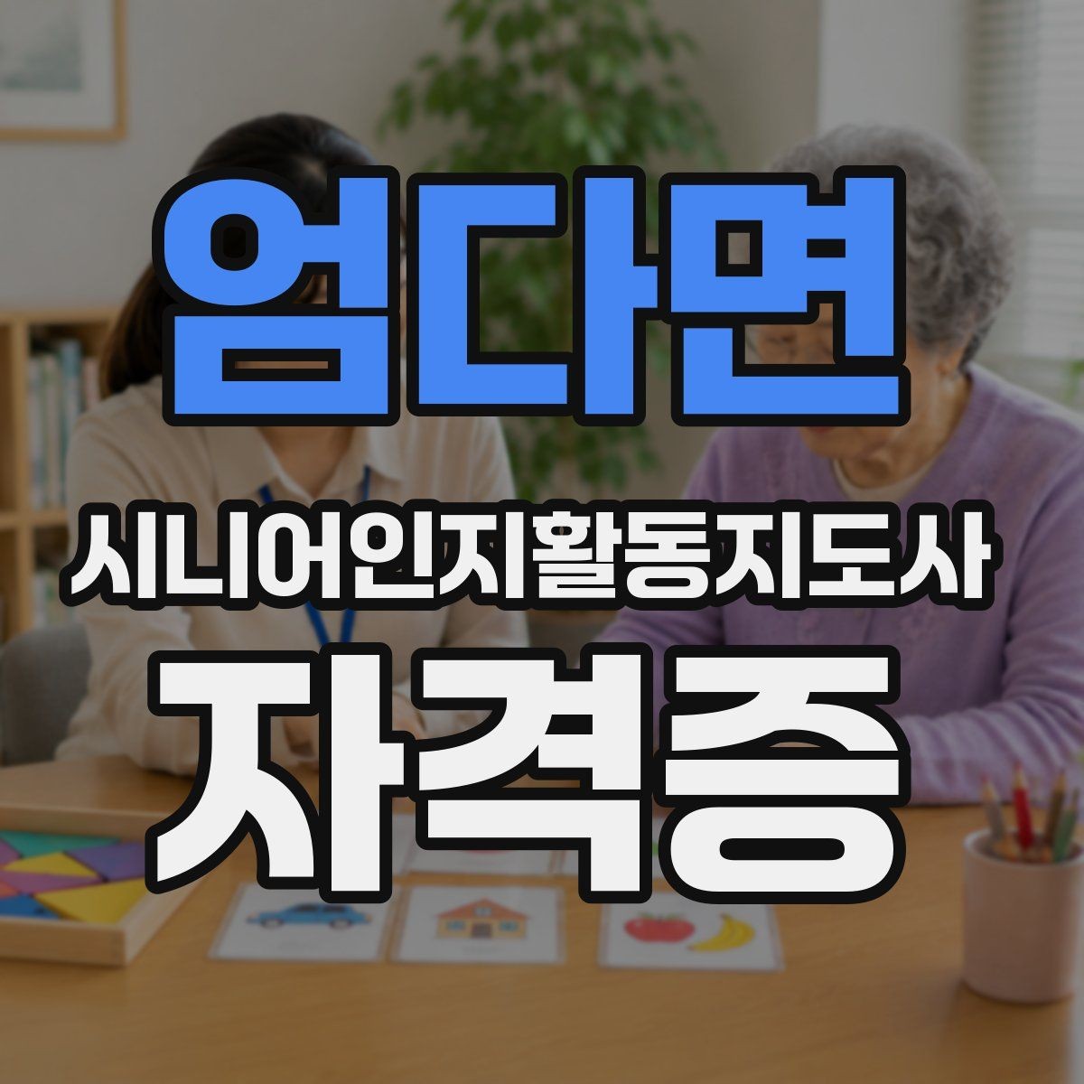 엄다면 시니어인지활동지도사 자격증 공부할 때 도움이 되는 팁