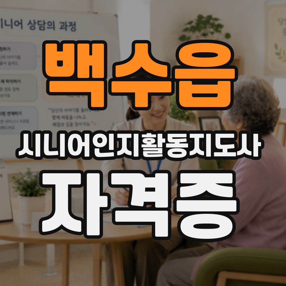 백수읍 시니어인지활동지도사 자격증
