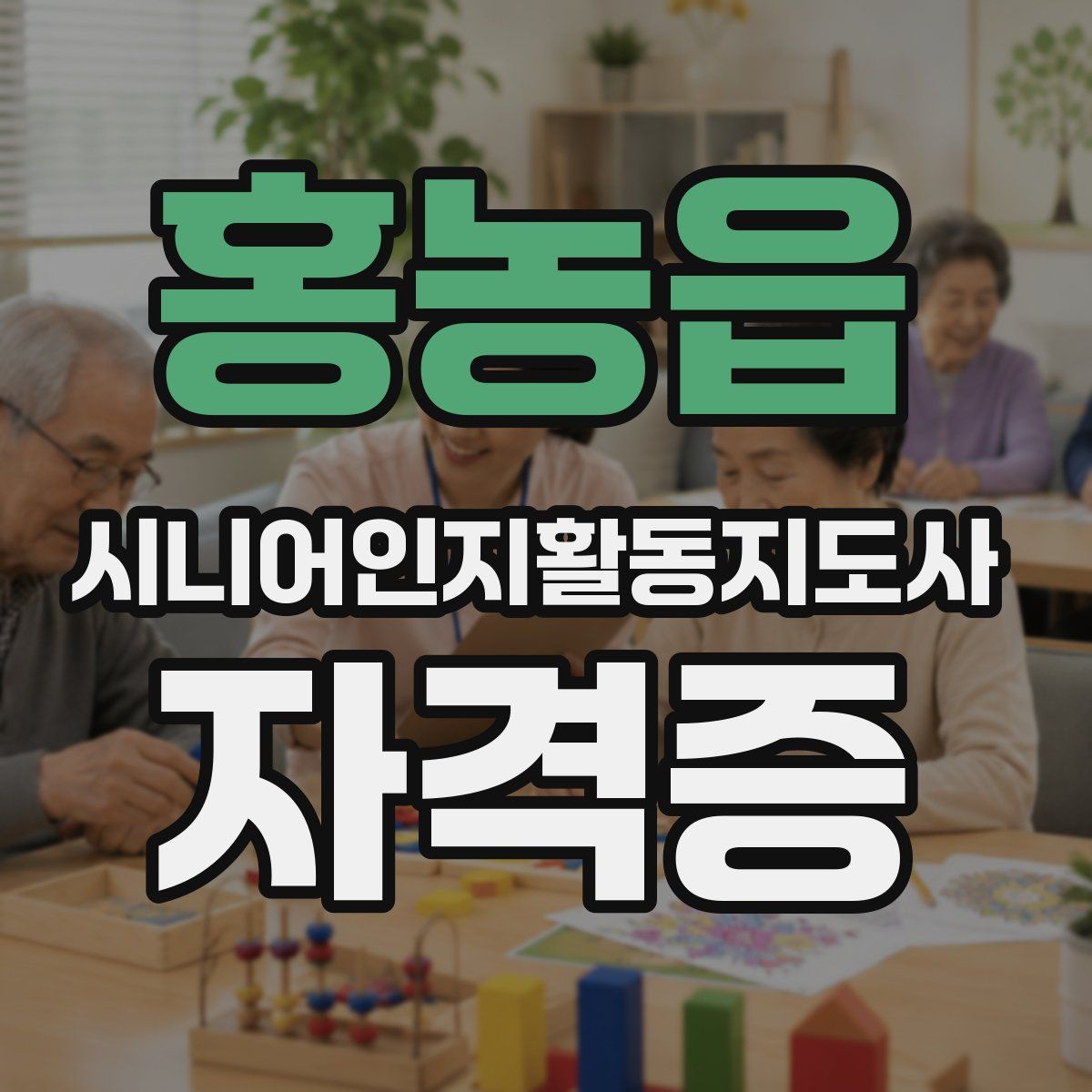 홍농읍 시니어인지활동지도사 자격증