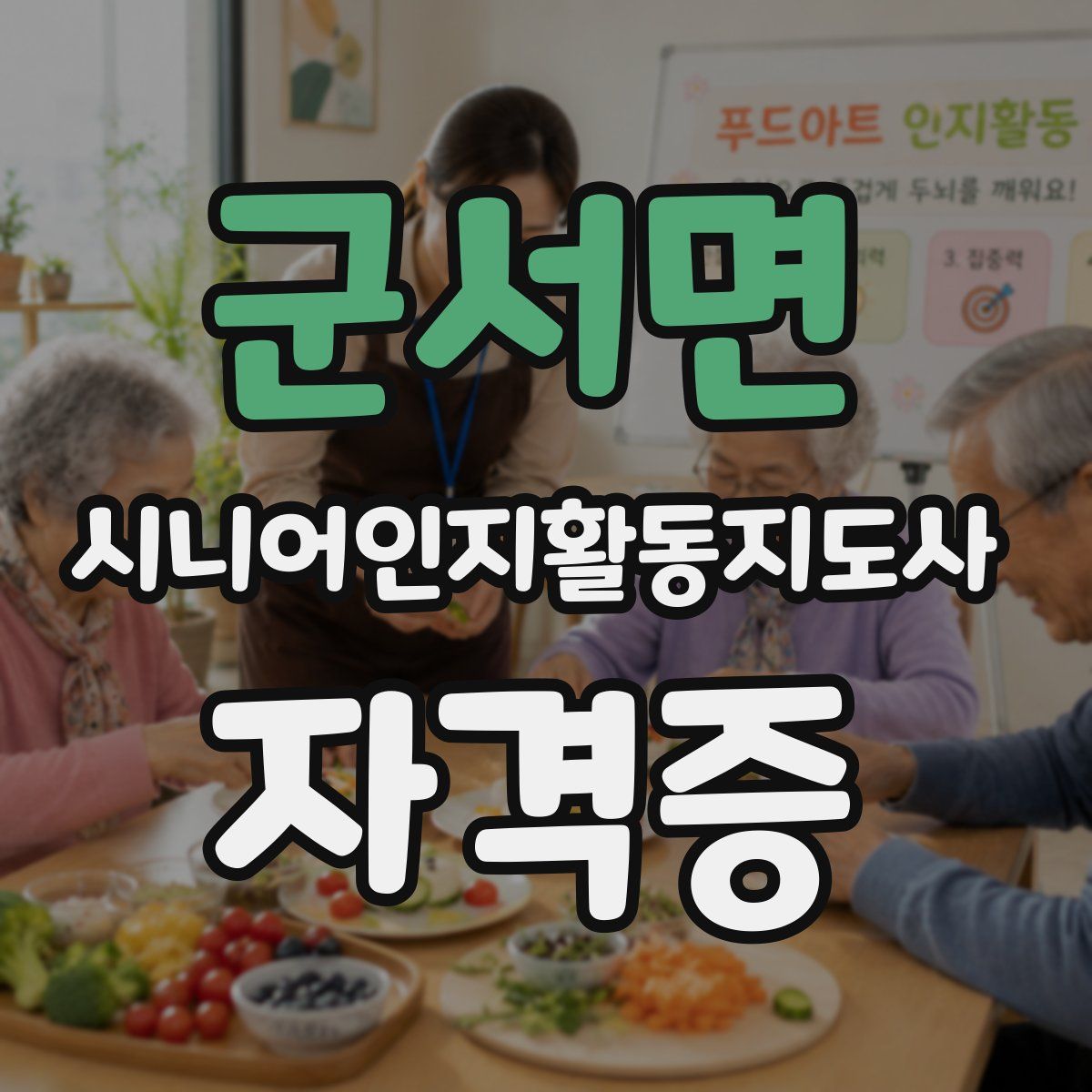 군서면 시니어인지활동지도사 자격증