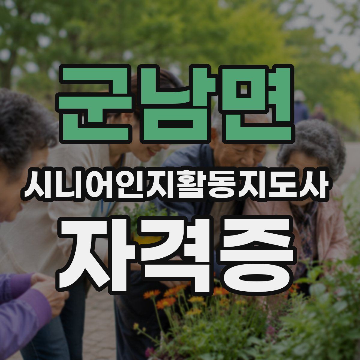 군남면 시니어인지활동지도사 자격증
