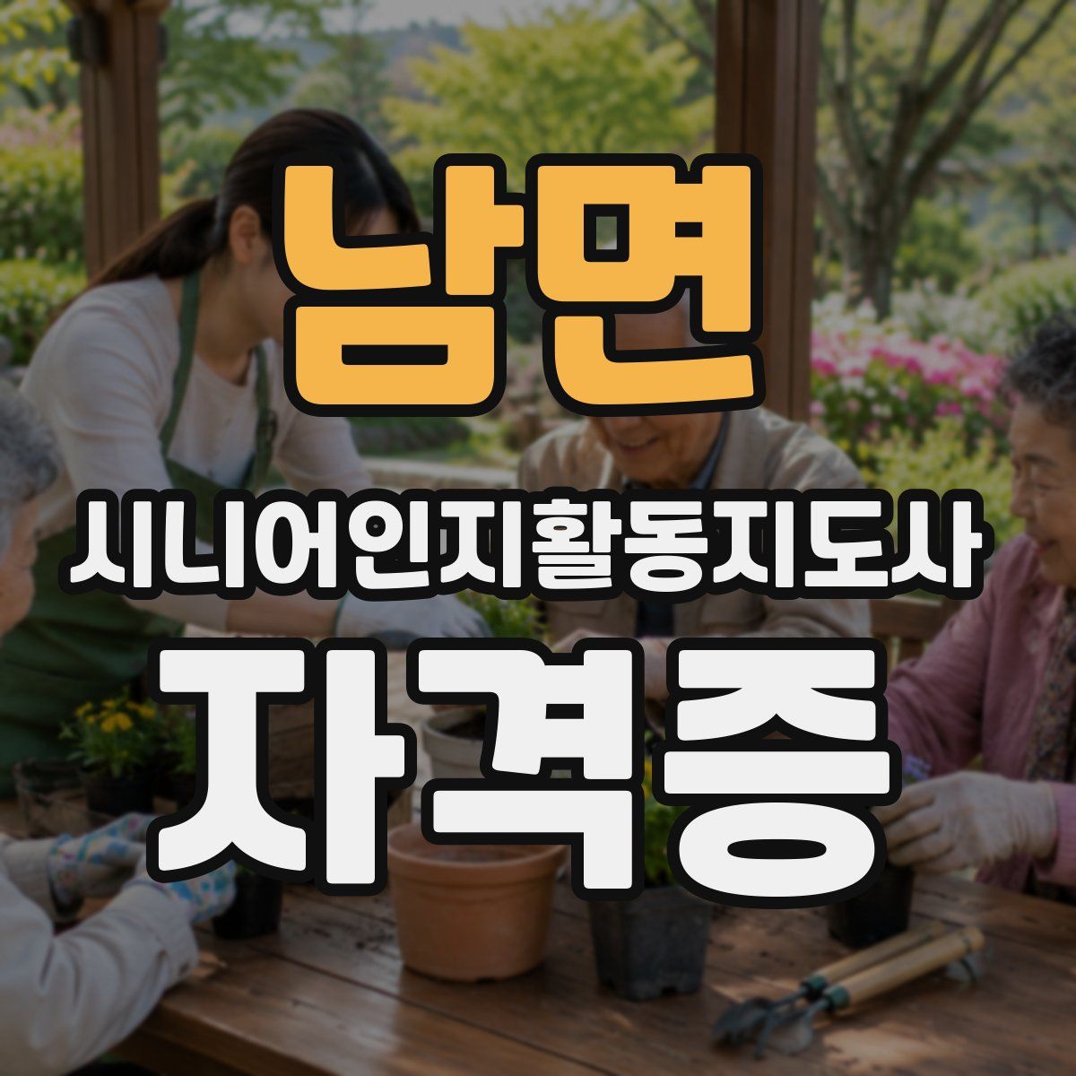 남면 시니어인지활동지도사 자격증