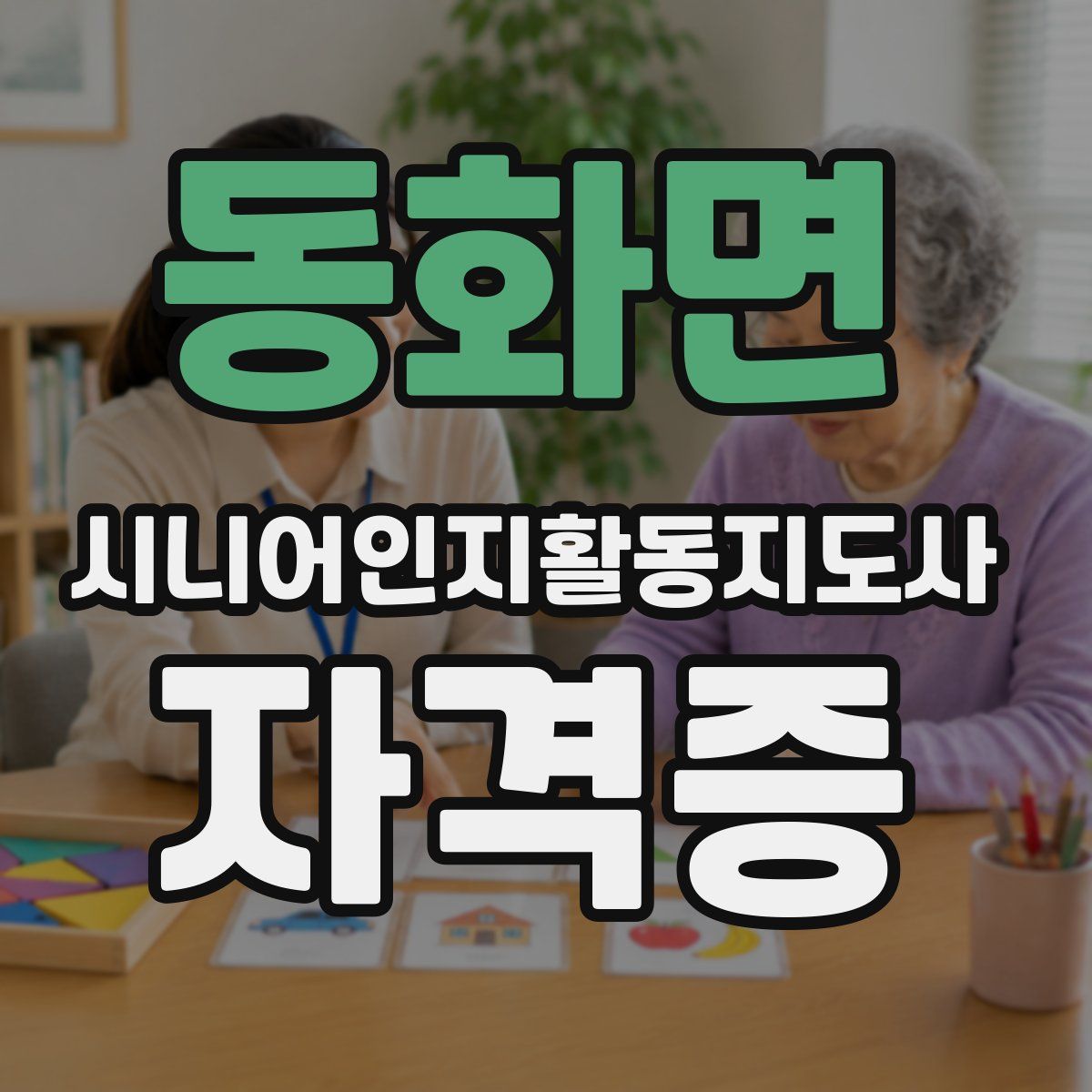 동화면 시니어인지활동지도사 자격증