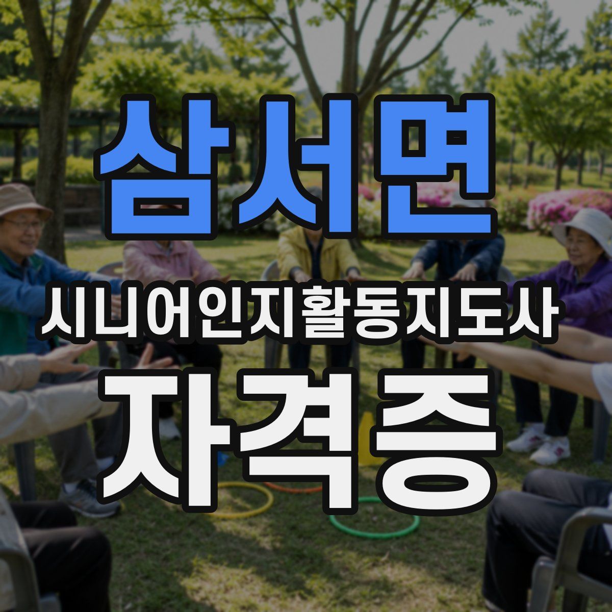 삼서면 시니어인지활동지도사 자격증